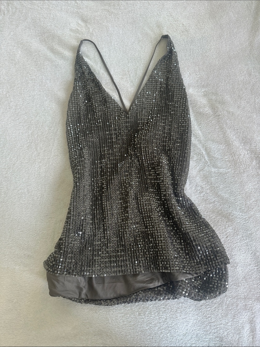 Express Sequin V-Neck Camisole Top
